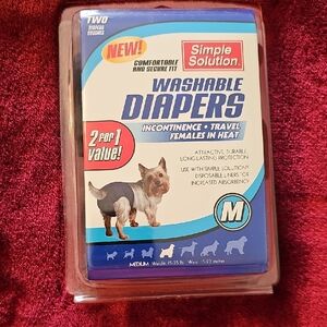 (1) Simple Solution Washable Dog Diaper (M) Black